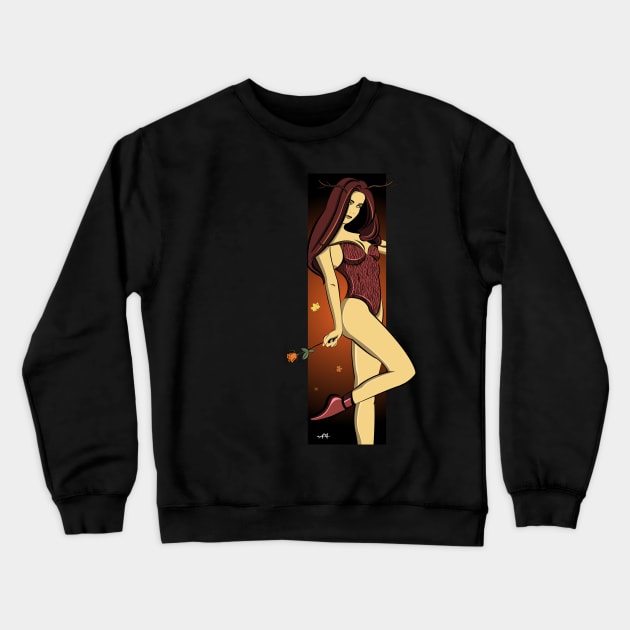 Autumn Dryad Crewneck Sweatshirt by andrewcformosa